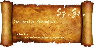 Szikula Zsombor névjegykártya